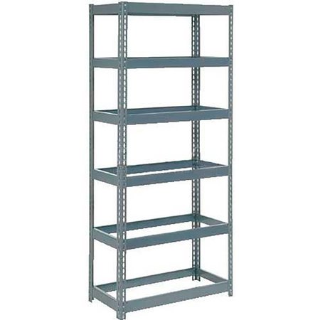 GLOBAL INDUSTRIAL Extra Heavy Duty Shelving 48W x 12D x 72H With 6 Shelves, No Deck, Gray B2296923
